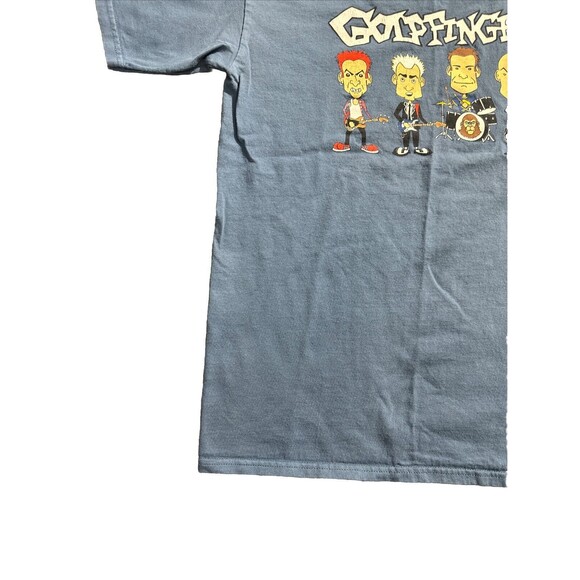 Vtg Goldfinger T Shirt Cartoon Print Rock Band Size M Blue Y2K HTF Rare - Picture 2 of 12